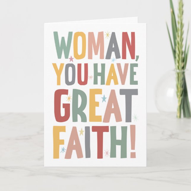 Woman, You Have Great Faith Kort (Framsida)