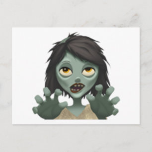 Woman Zombie - Emoji Vykort