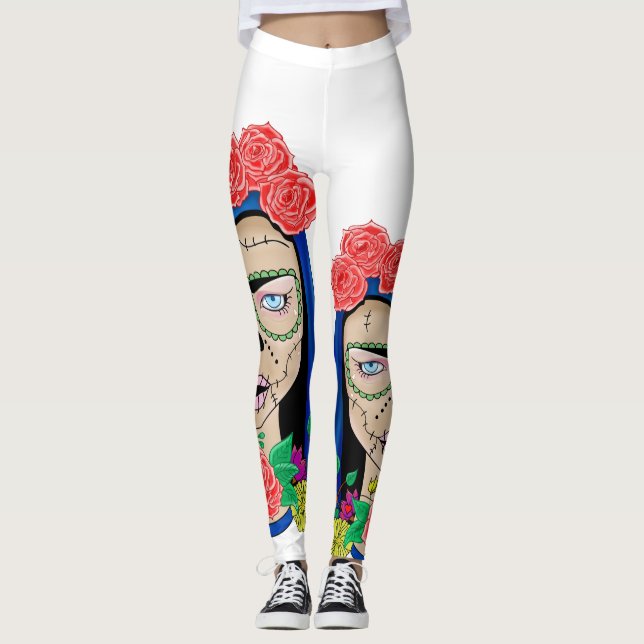 Woman Zombie Halloween Leggings (Framsida)
