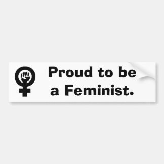 WomanFist som är stolt att vara en Feminist. Bildekal