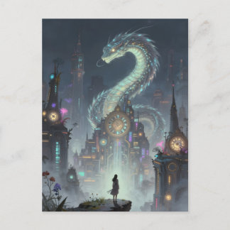  Womanon a Precipice Overlooking on Ancient City Vykort