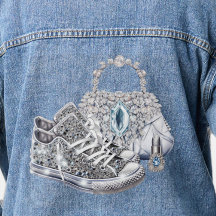 Womans Glam Sneaker Denim Jacka