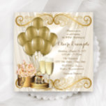 Womans Ivory och Guld Födelsedagsfest Inbjudningar<br><div class="desc">Kvinnans elfenben och guld födelsedagsfest inbjudan med vackra guld-ballonger, champagne, guld-låda och parfym flaska på en glamorös och lyxiös bakgrund av elfenbensbeige. Den här eleganten elfenben och guld födelsedagsfest inbjudan är enkelt att anpassa för evenemanget genom att helt enkelt lägga till dina uppgifter i typsnittet stil och färg, formuleringen och...</div>