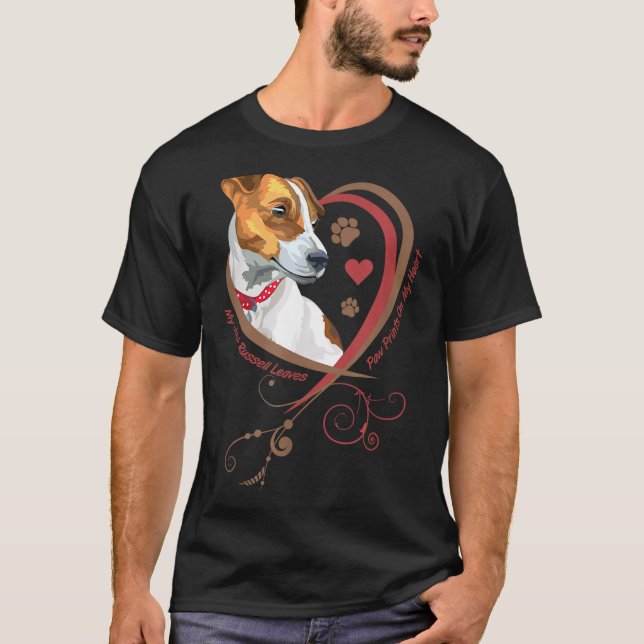 Womans Jack Russell Terrier Shirt Parson Russell T T Shirt (Framsida)