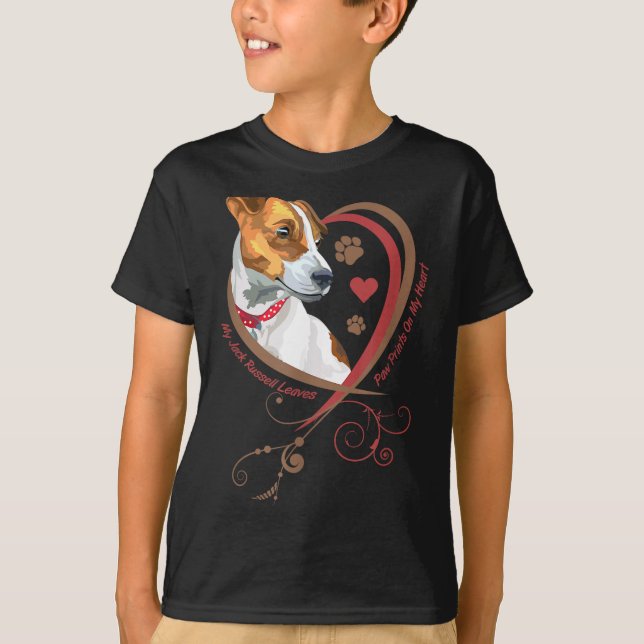 Womans Jack Russell Terrier Shirt Parson Russell T T Shirt (Framsida)