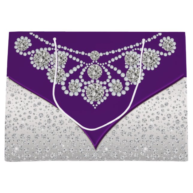 Womans Lila Silver Grått Diamond Princess (Framsidan)