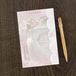 Womans Ocean View Faux Snöre Lining Brevpapper