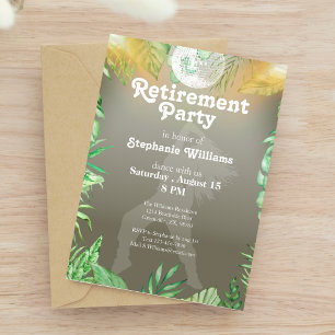 Womans Pension sommar Disco Backyard Jungle Inbjudningar