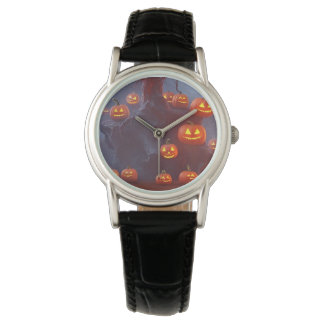 Womans Spooky Halloween Pumpkin Watch Armbandsur