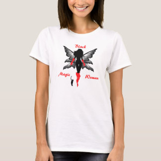 Woman'ss svart magiska kvinna. tee