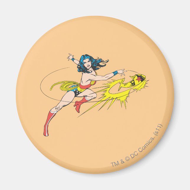  WomanThrows Krona Magnet (Framsidan)