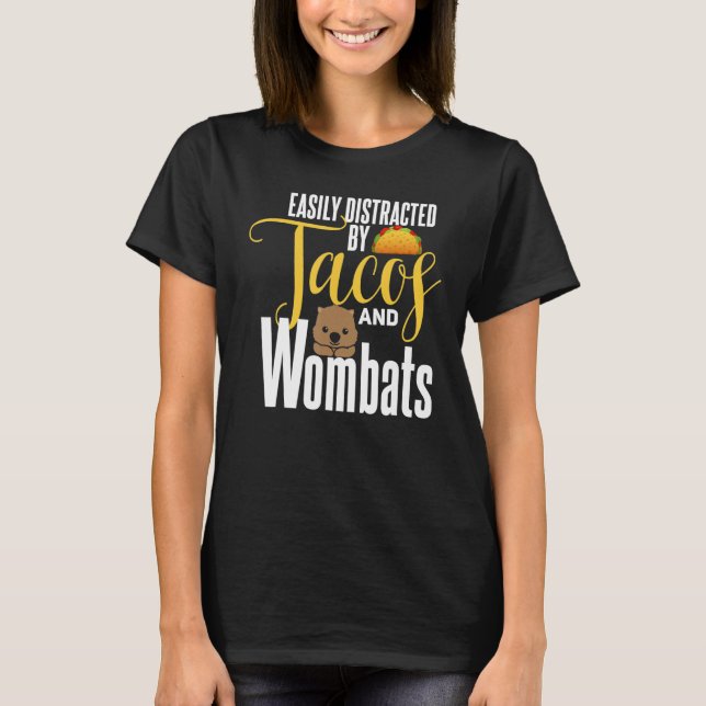 Womba Funny Taco Älskare Cute Tacos Wombat Älskare T Shirt (Framsida)