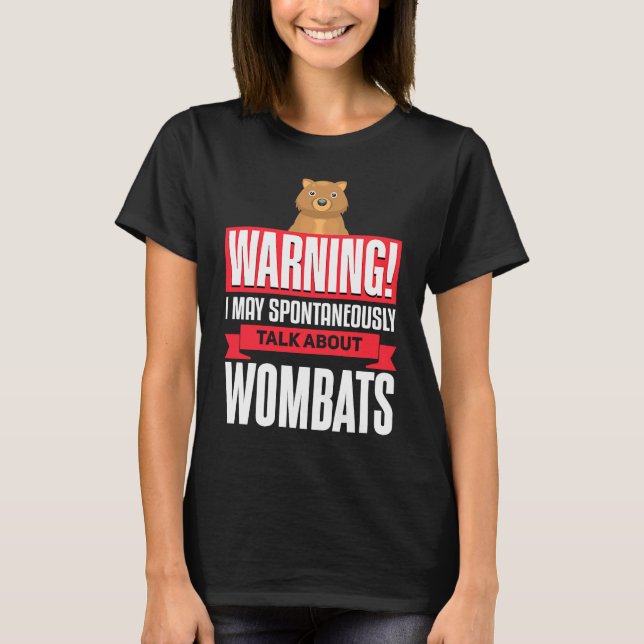 Womba  Talking About Wombats Animal Wombat T Shirt (Framsida)