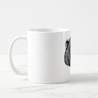 Wombat Älskare T-Shirt - Black and White Realistic Kaffemugg