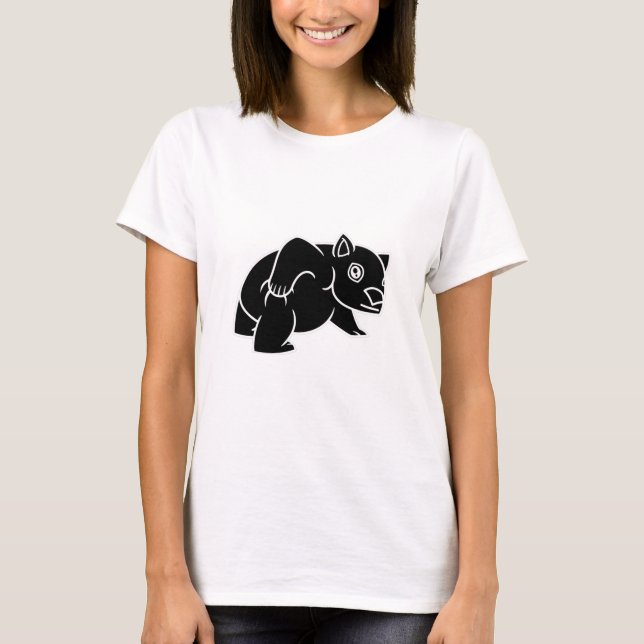 Wombat är Cute T Shirt (Framsida)