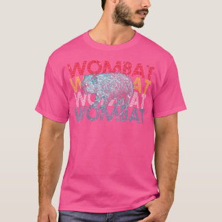 Wombat Australia Animal Colorful T Shirt