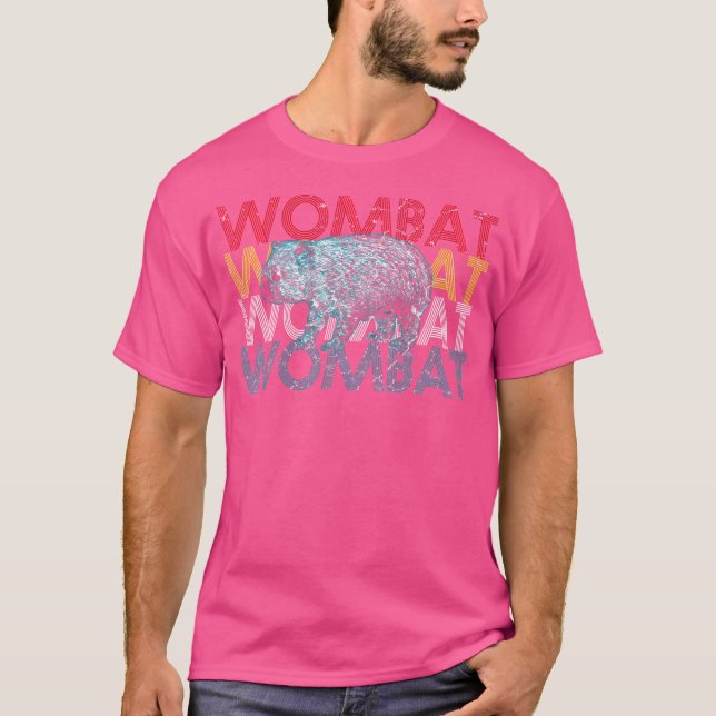 Wombat Australia Animal Colorful T Shirt (Framsida)