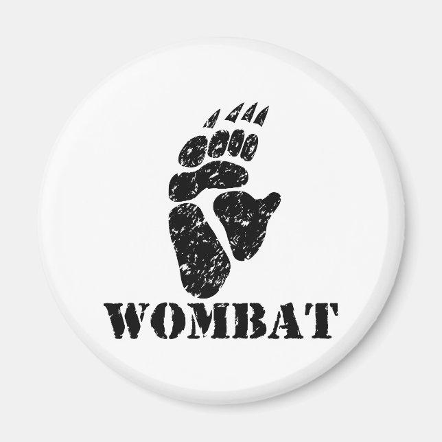 Wombat-avtryck Magnet (Framsidan)