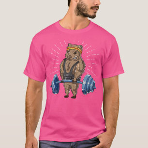 Wombat Deadlift Fitness Gym Weightlift T Shirt