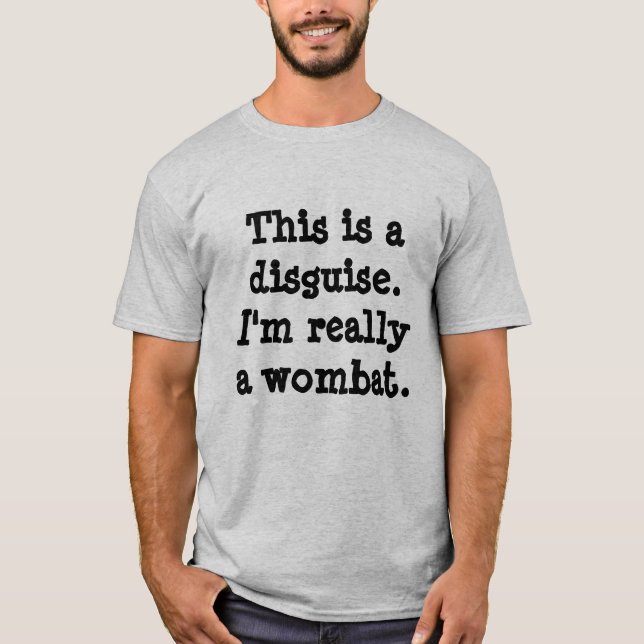 Wombat dräkt t shirt (Framsida)