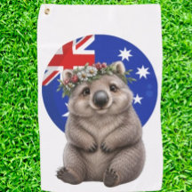Wombat En liten bit av Australien  Golfhandduk