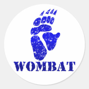 Wombat fotspår III Runt Klistermärke