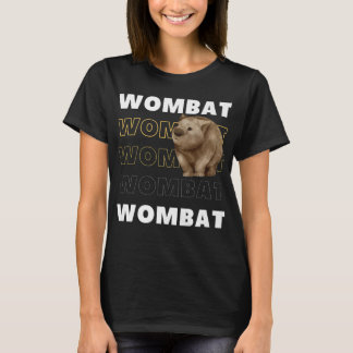 Wombat Funny Animal Zoo Australia presenterar T Shirt