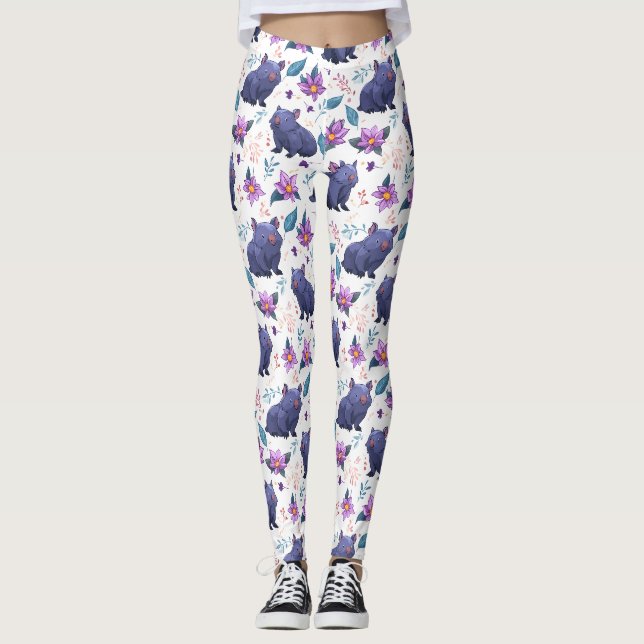 Wombat Garden Stroll Leggings (Framsida)
