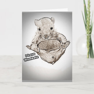 Wombat Joey Greeting Cards Kort
