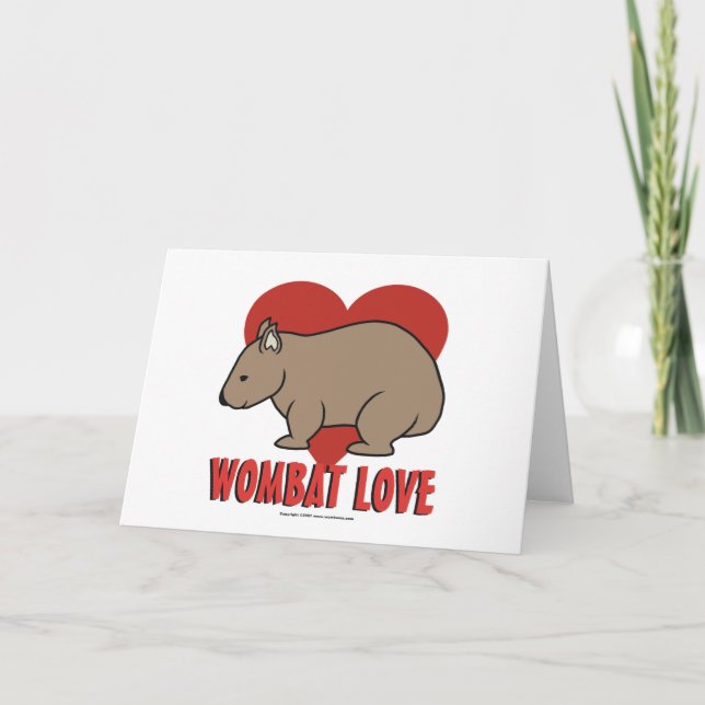 Wombat kärlek kort (Framsida)
