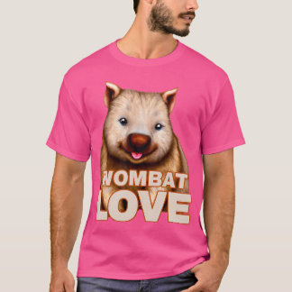 Wombat Kärlek Lycklig Australian Djur älskare Womb T Shirt