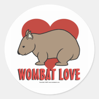 Wombat Kärlek Runt Klistermärke