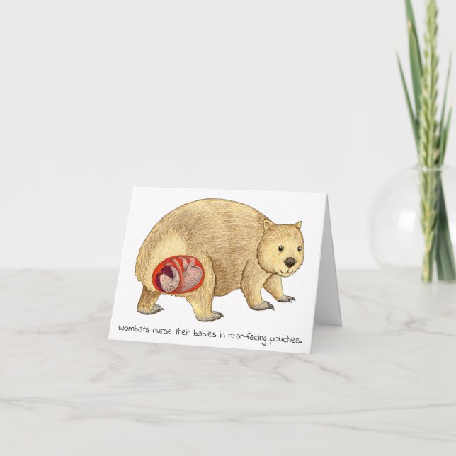 Wombat Mors dag Card Kort (Framsida)