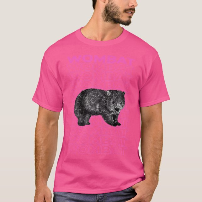 Wombat Pastel Aesthetic T Shirt (Framsida)