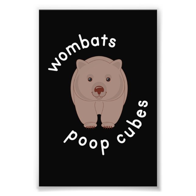 Wombat Poop Cube Australien Fototryck (Framsidan)