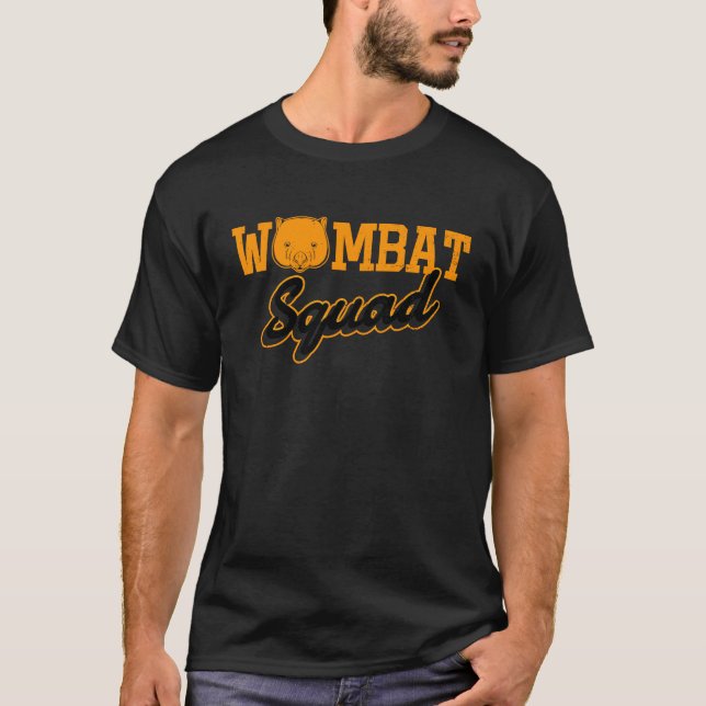 Wombat Squad Rodent Animal Wilderness Wildlife T Shirt (Framsida)