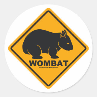 Wombat-tecken Runt Klistermärke