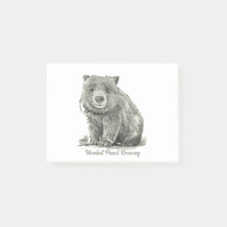 Wombat Teckning Post-it Block