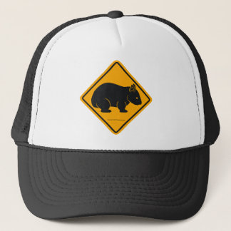 Wombat undertecknar (ingen text) truckerkeps