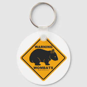 Wombat varning undertecknar nyckelring