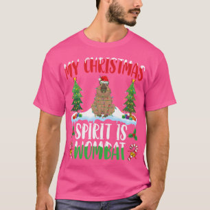 Wombat Wearing Santa Hat Julafton julanda T Shirt