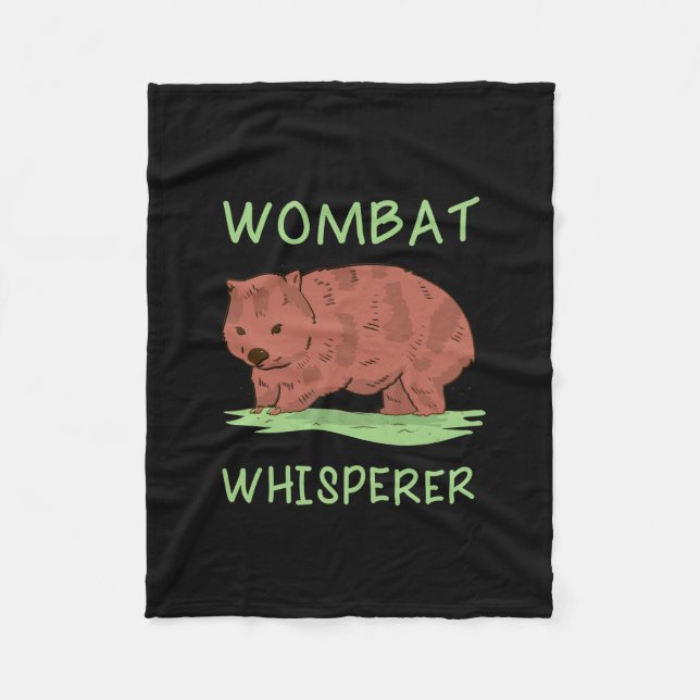 Wombat Whisperer Fleecefilt (Framsidan)