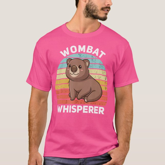 Wombat Whisperer Funny Wombat Älskare Wombat T Shirt (Framsida)
