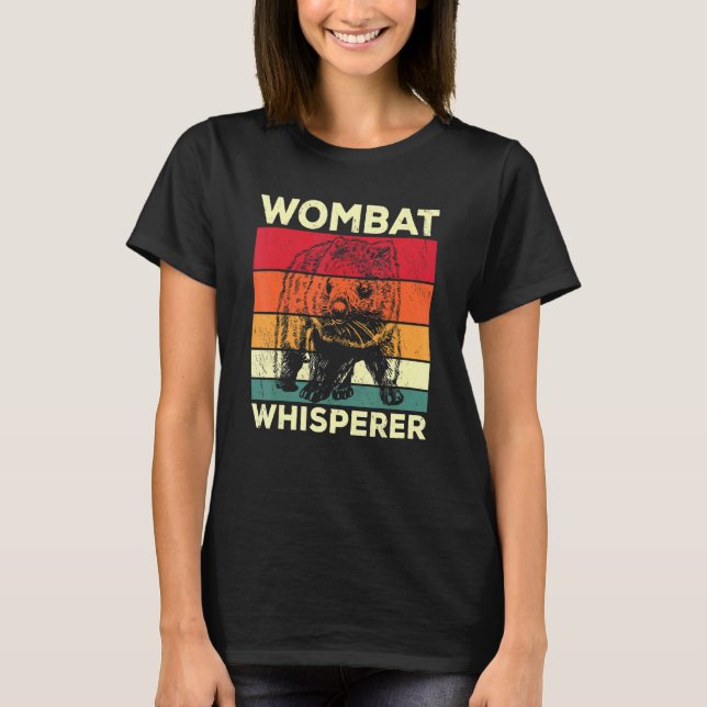 Wombat Whisperer  Wombat Saying Design T Shirt (Framsida)