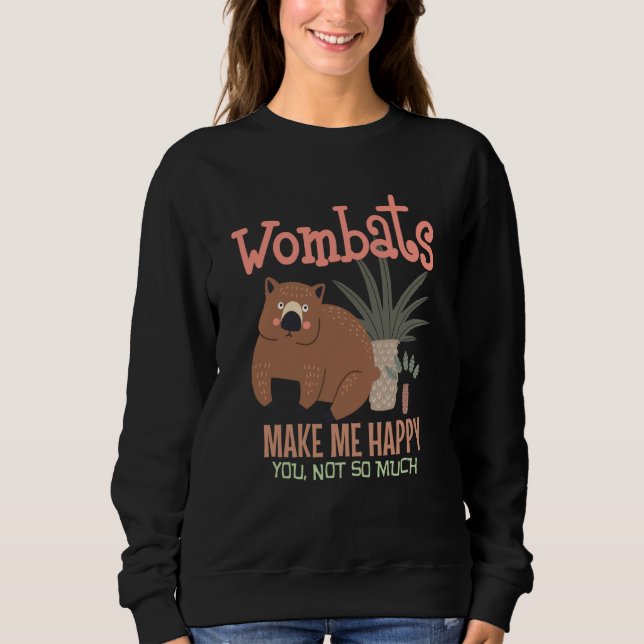 Wombat  Wombats and Sarcasm I Love Wombats T Shirt (Framsida)