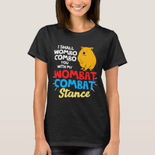 Wombat Wombo Combo Combat Stance Australien T Shirt