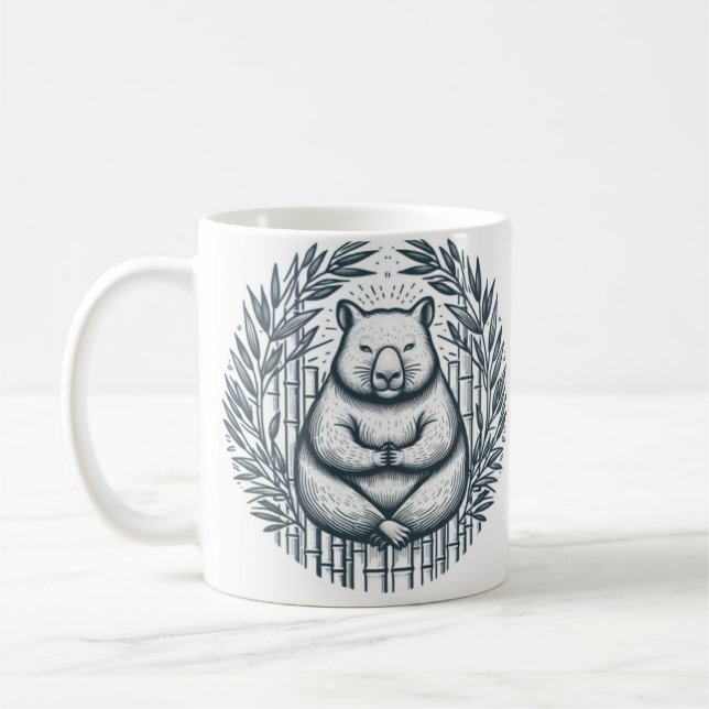 Wombat Wonderland Mugg" Kaffemugg (Vänster)