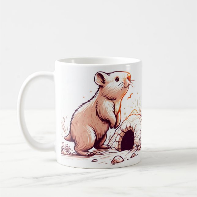 Wombat Wonderland Mugg" Kaffemugg (Vänster)