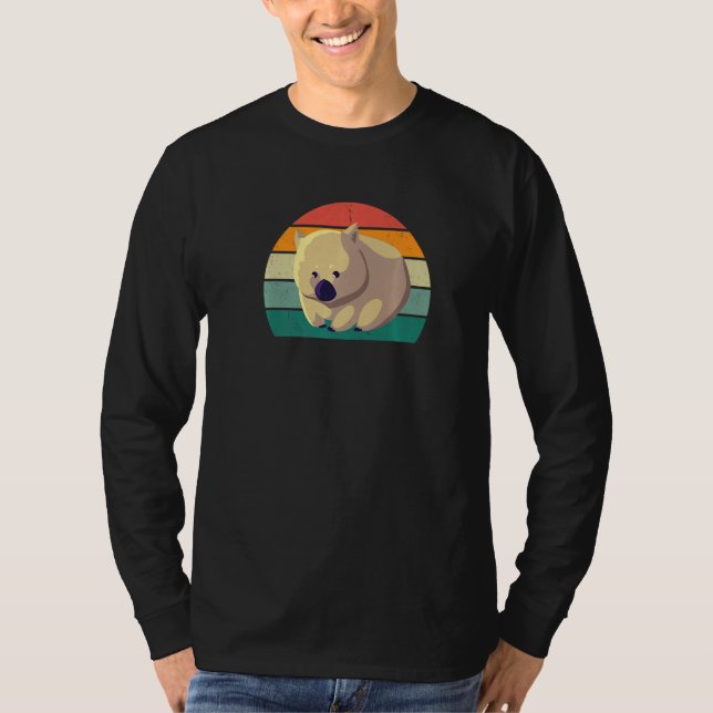 wombats marsupial australia oceania animal combat  t shirt (Framsida)