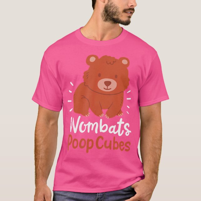 Wombats Poop Cubes T Shirt (Framsida)